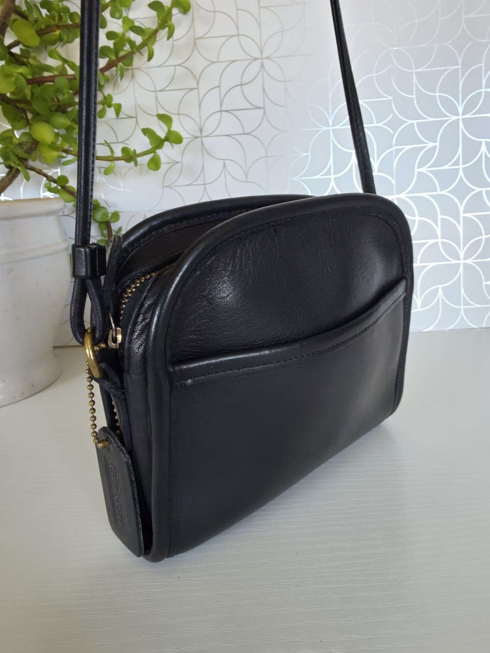 vintage Coach Metropolis Zip Mini  Bag with Gold Hardware